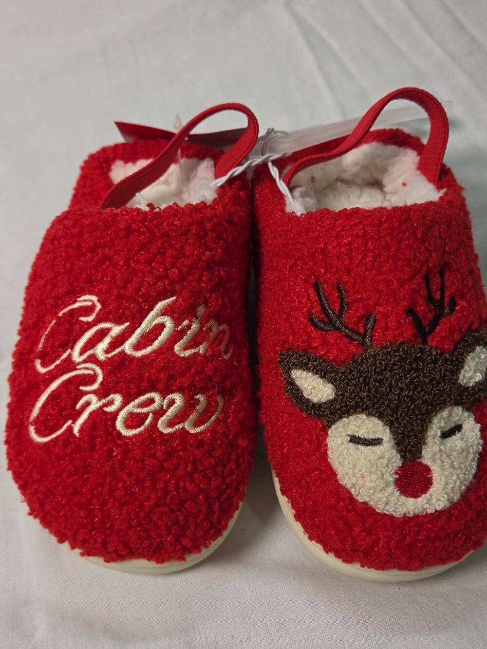 Cabin Crew Scuff Slippers Toddler Wondershop Red Reindeer 7-8T M House shoes
